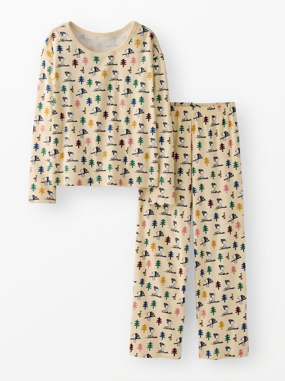 Hanna Andersson Peanuts Holiday Wide Leg Pajama Set Women’s XXL